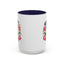 Christmas Mug - Happy Holidays and Merry Christmas Blue Green Yellow Red Text