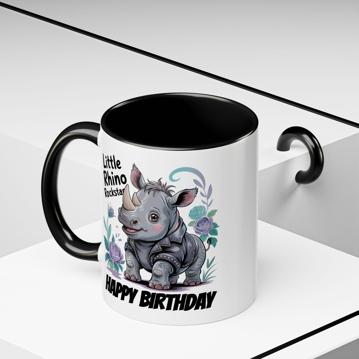 Birthday Mug - Happy Birthday Little Rhino Rockstar
