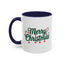 Christmas Mug - Merry Christmas Green Text Ornaments Candy Canes