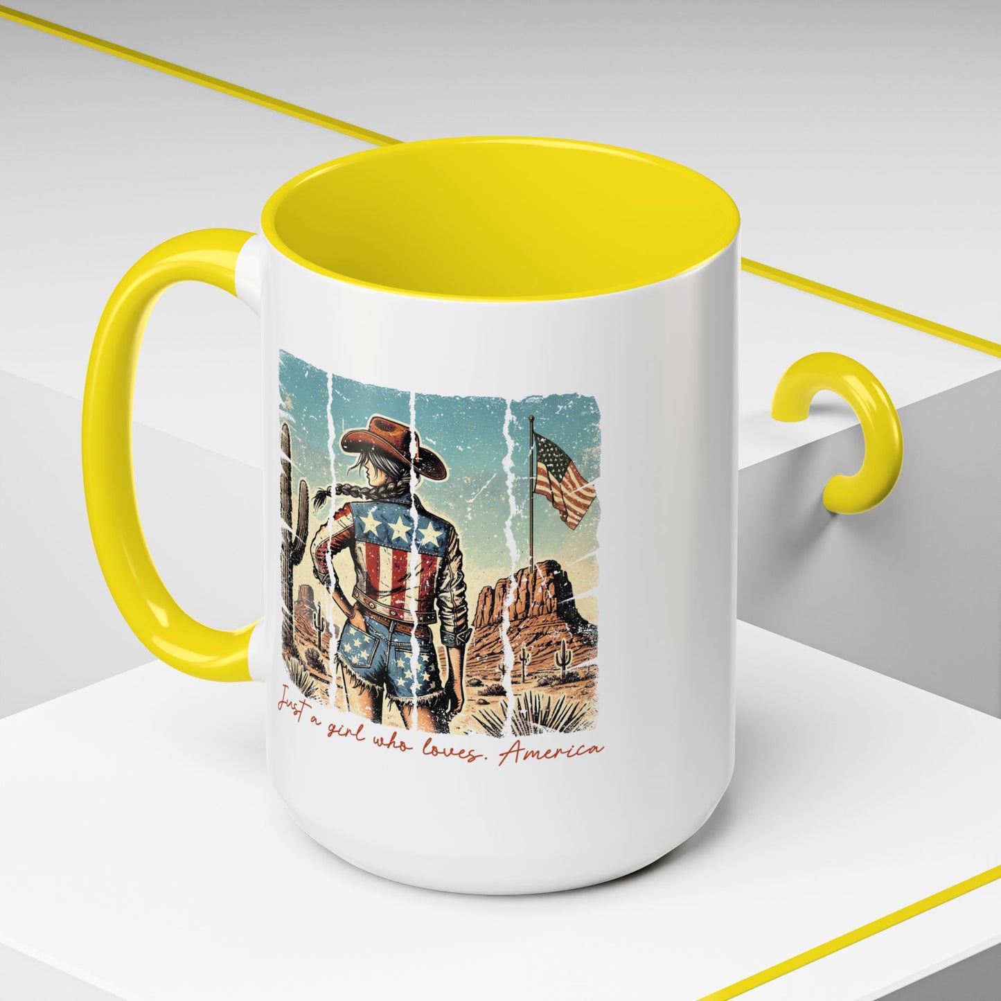 4th of July Mug - Just a Girl Who Loves America