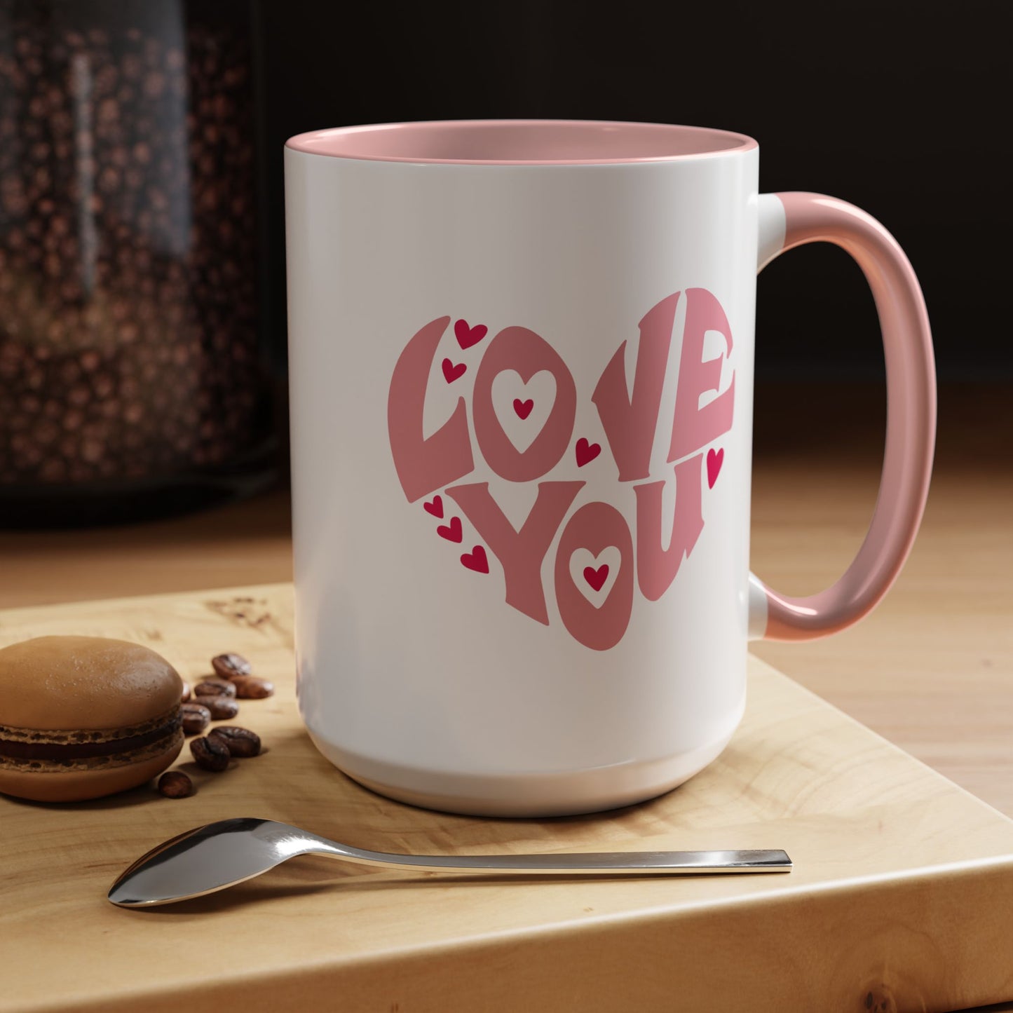Valentine's Day Mug - Love You Heart Lettering