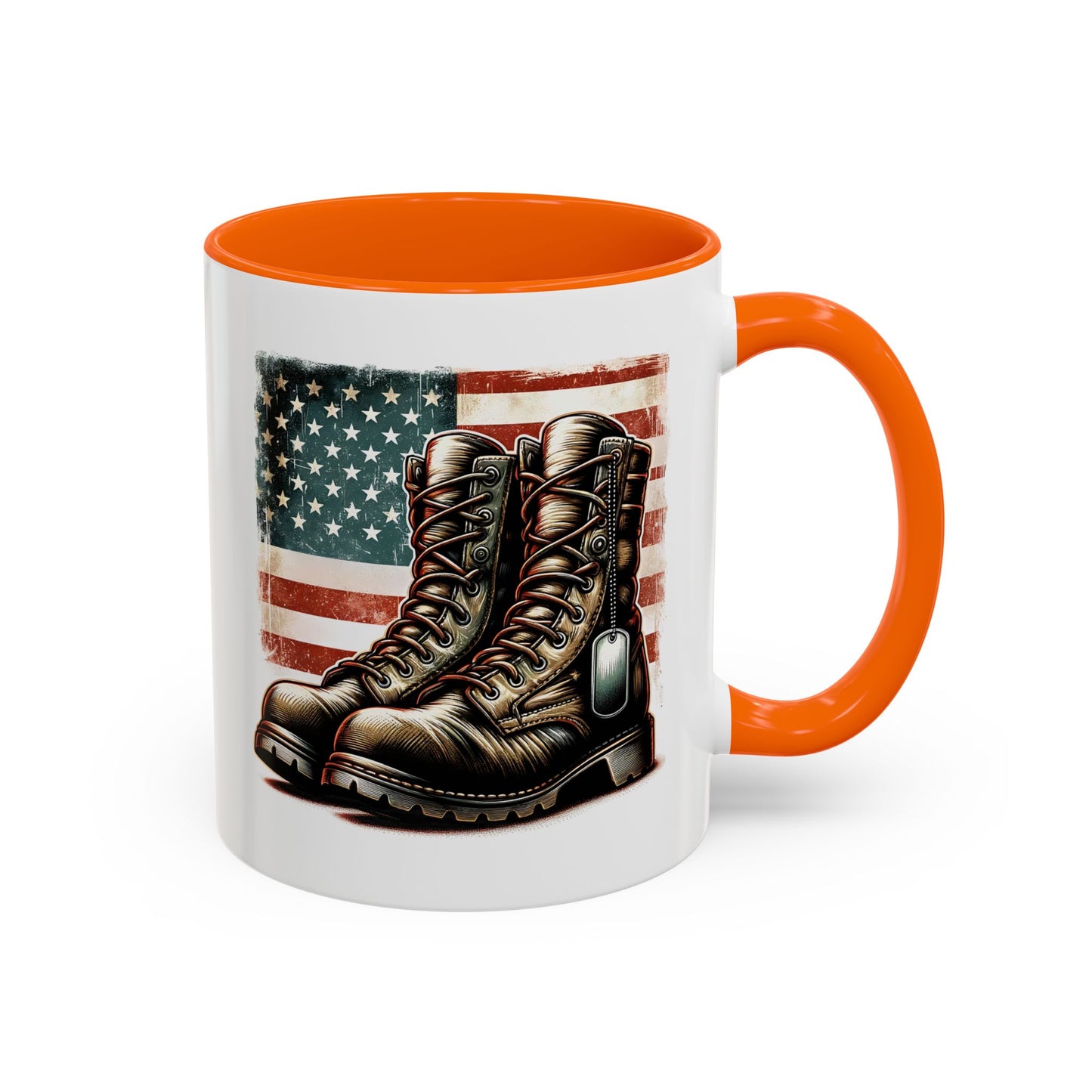 4th of July Mug - Fallen Soldier Boots Flag