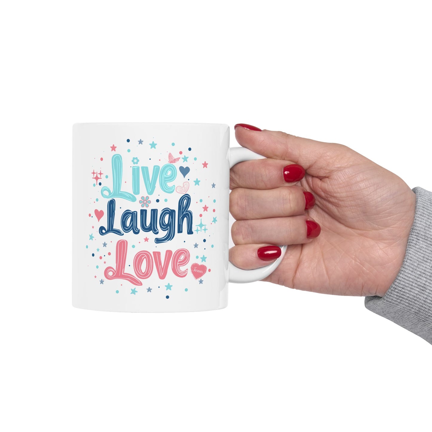 Wellness Mug - Live Laugh Love Forever Pastel