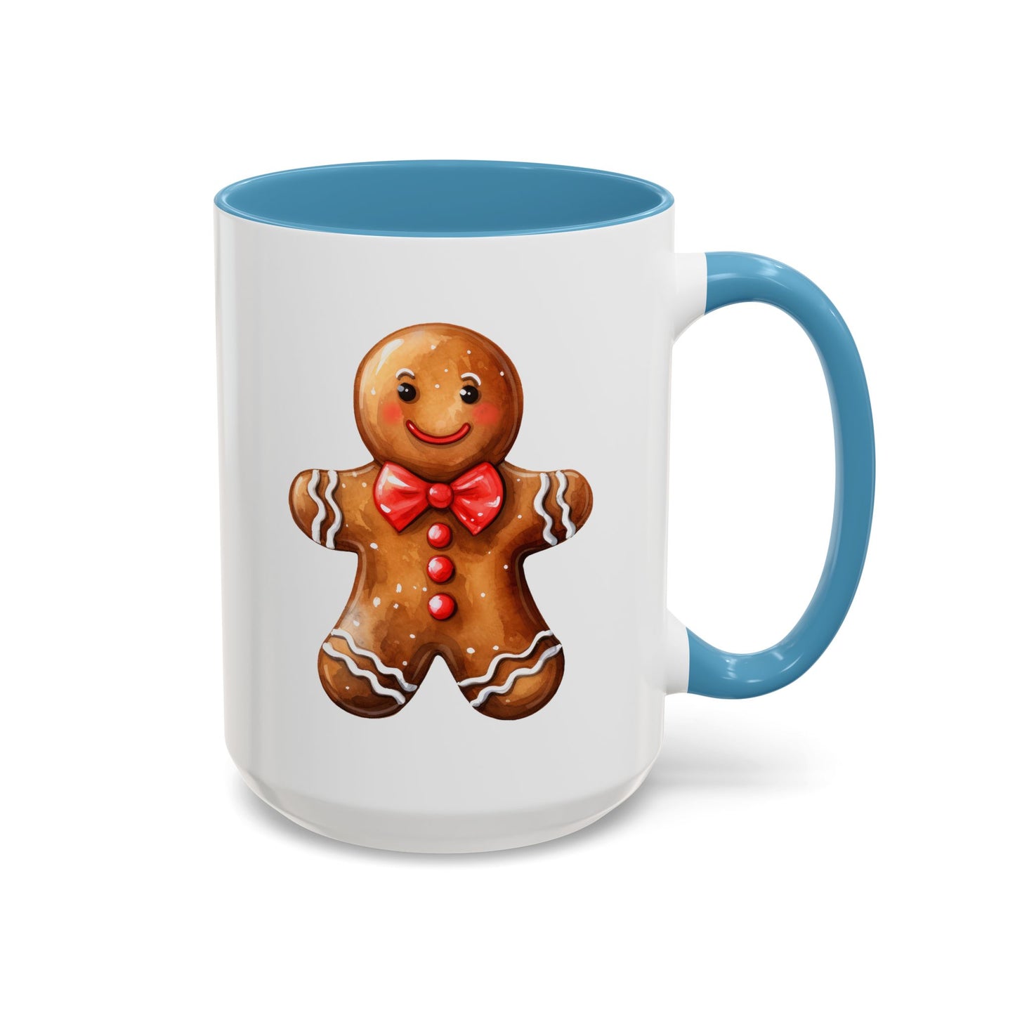 Christmas Mug - Gingerbread Man Red Bow