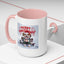 Christmas Mug - Merry Christmas Red Text Puppy Green Top 2