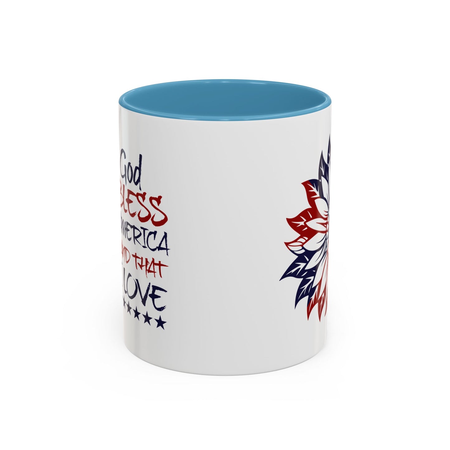 4th of July Mug - God Bless America Sunflower