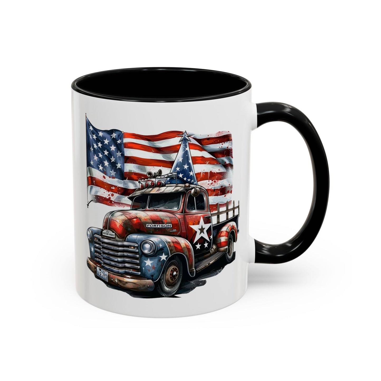 4th of July - Old Truck and Flag