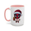 Christmas Mug - Merry Christmas Red Text Superhero