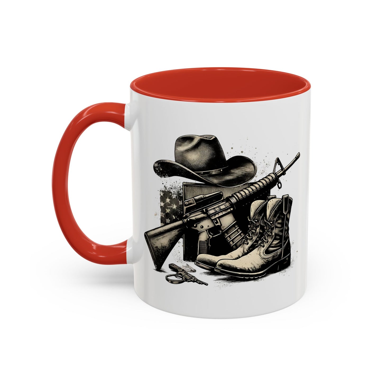 4th of July Mug - Soldier Hat Boots Gun