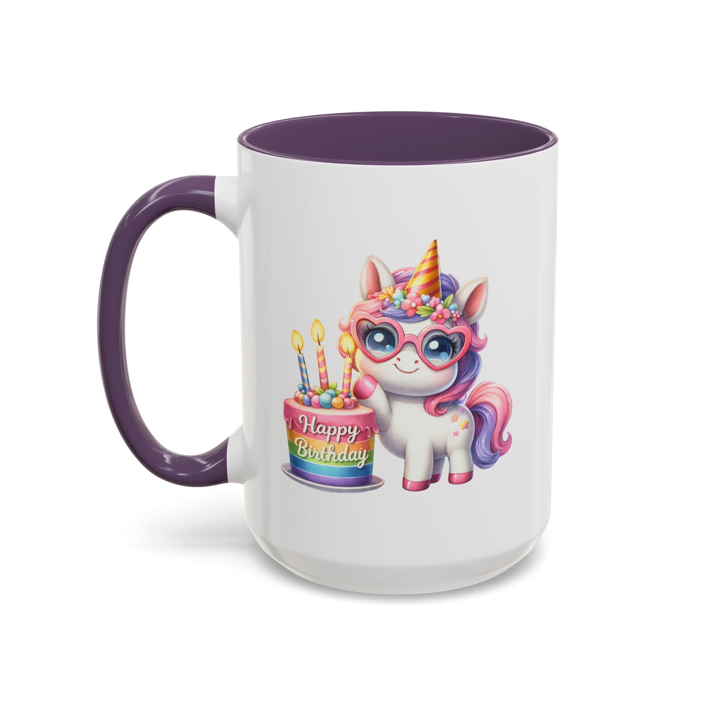 Birthday Mug - Unicorn Candles