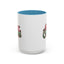 Christmas Mug - Merry Christmas Red & Green Text Mistletoe