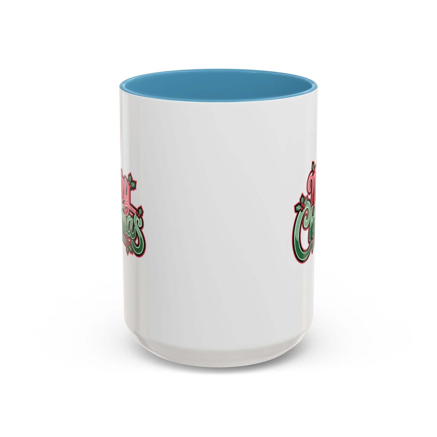 Christmas Mug - Merry Christmas Red & Green Text Mistletoe