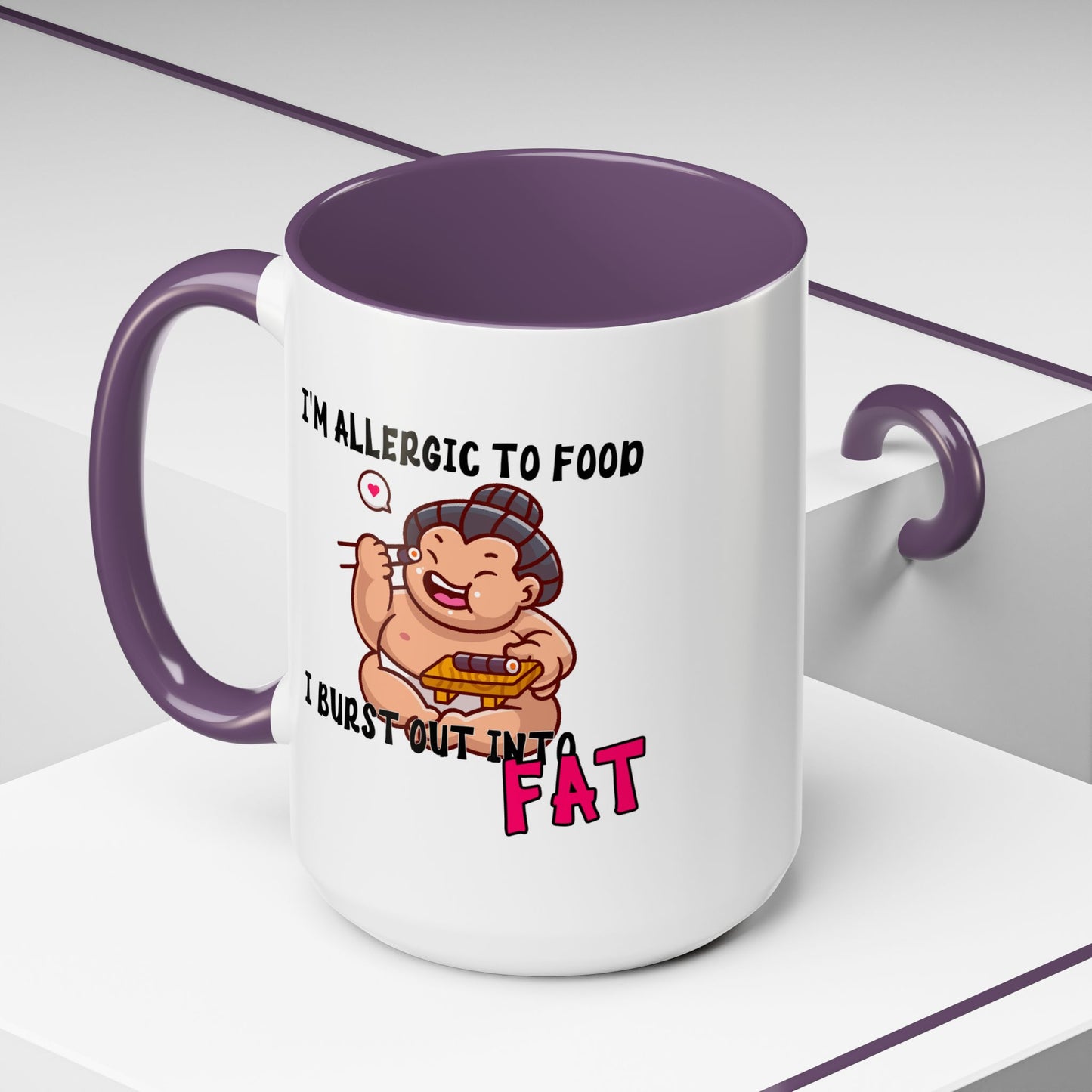 Humor Mug - I'm Allergic to Food