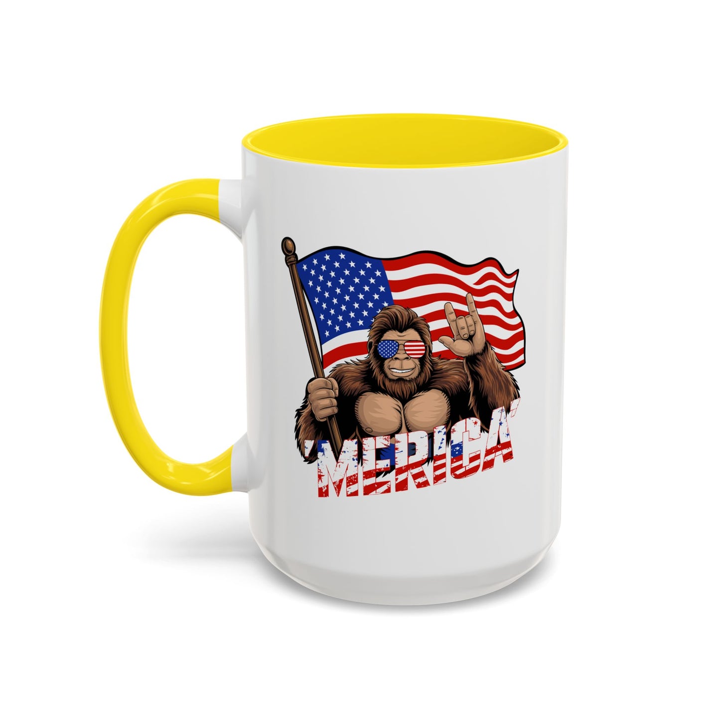 4th of July Mug - Bigfoot USA Flag