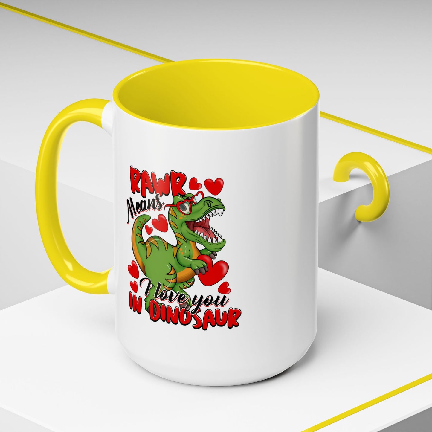 Valentine's Day Mug - Rawr Means I Love You