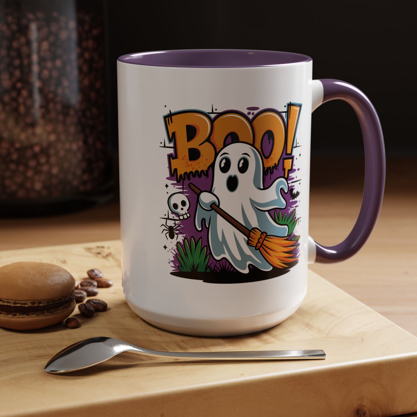 Halloween Mug - Boo! Flying Ghost With Broom