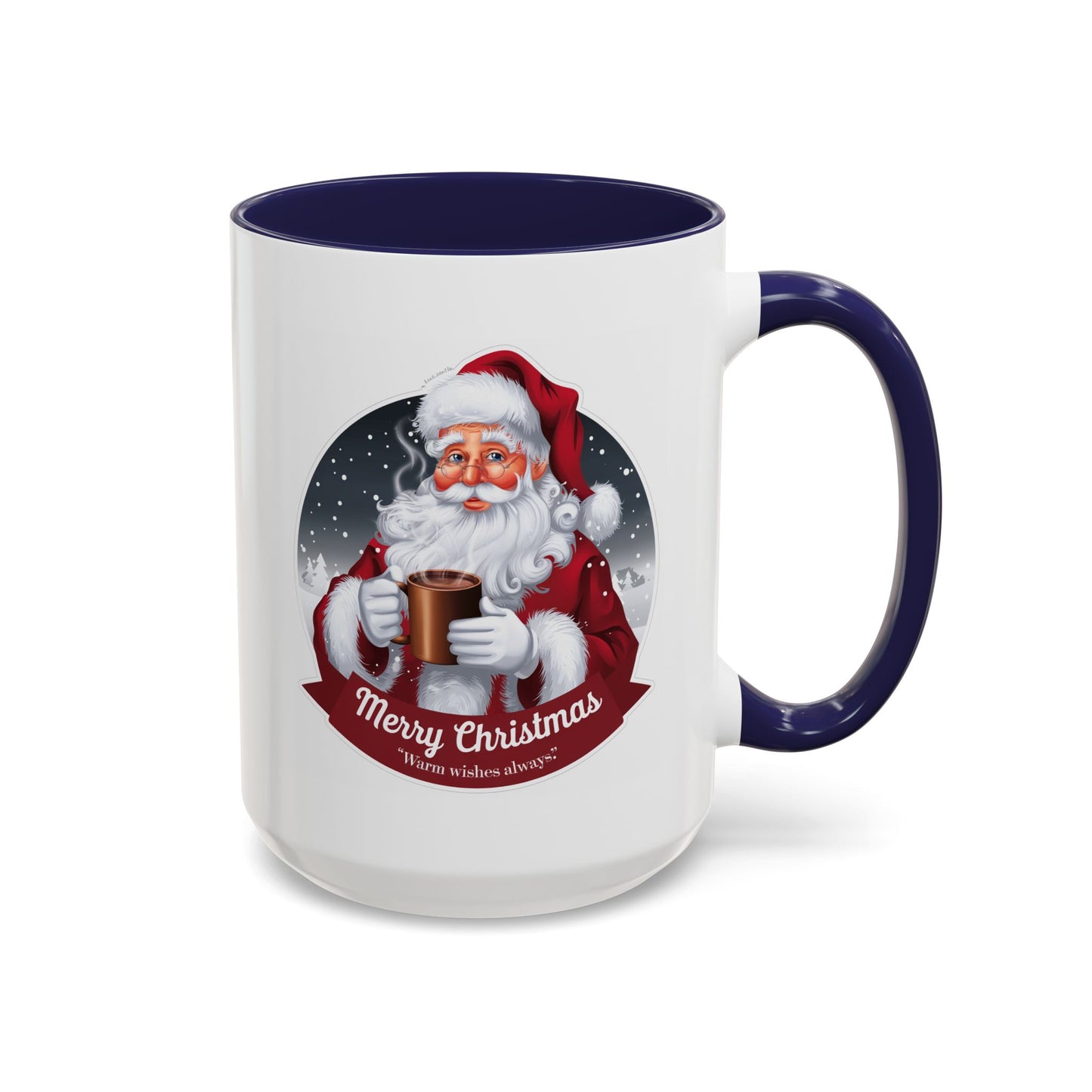 Christmas Mug - Merry Christmas Warm Wishes Always Santa