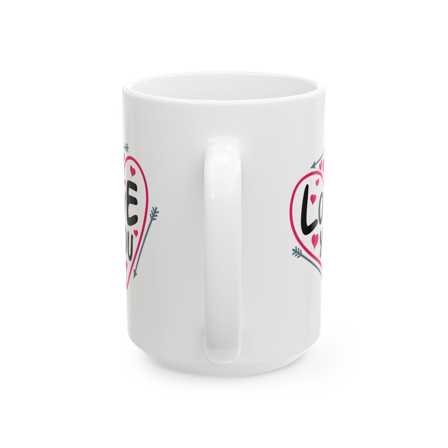 Anniversary Mug - Love You Heart & Arrows