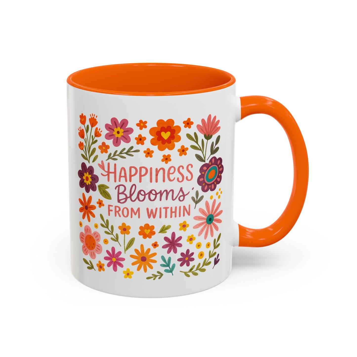 Motivation Mug - Happiness Blooms From Within