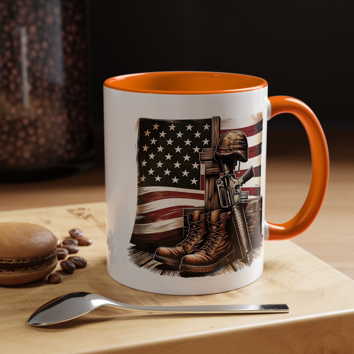 4th of July Mug - Fallen Soldier Boots Flag 3