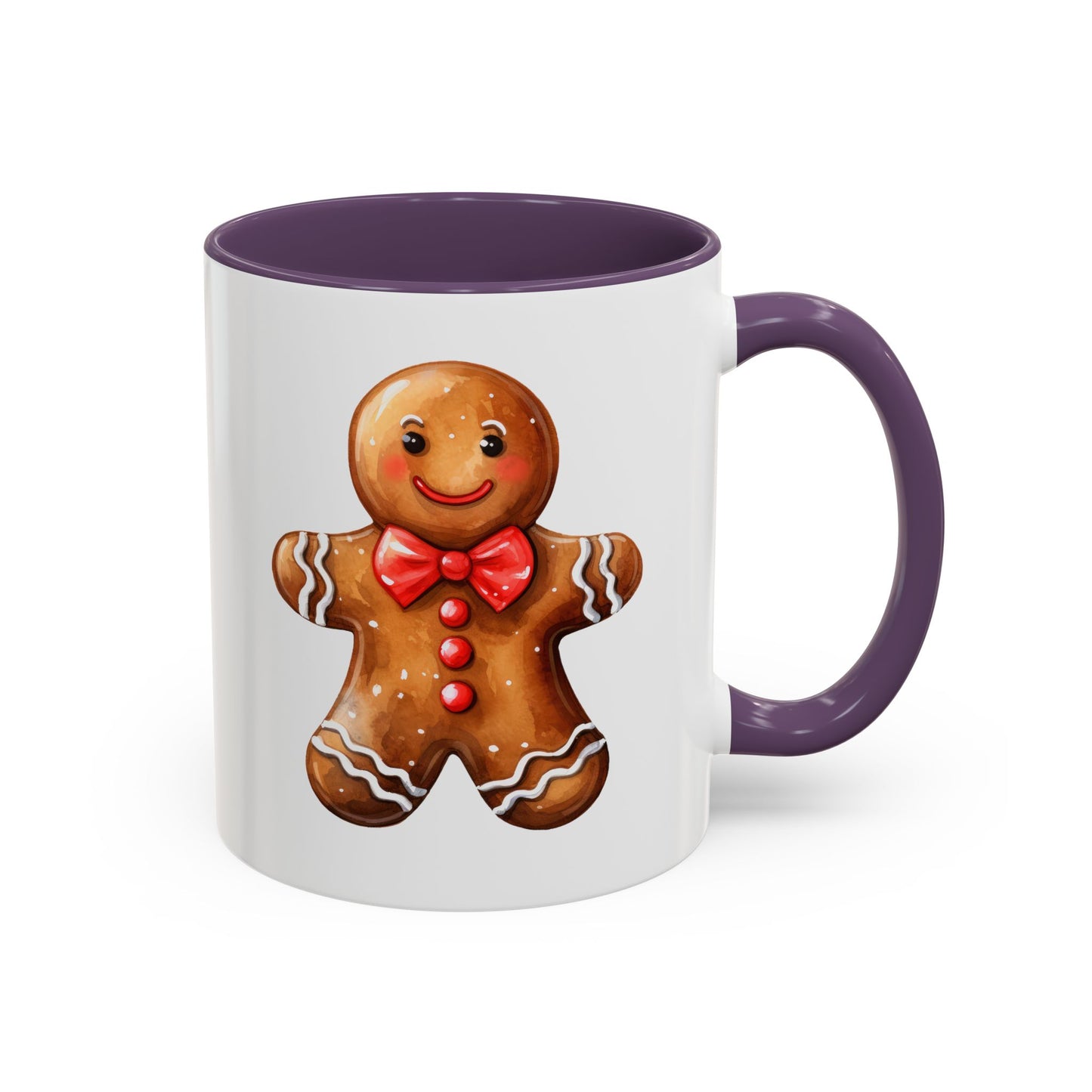 Christmas Mug - Gingerbread Man Red Bow