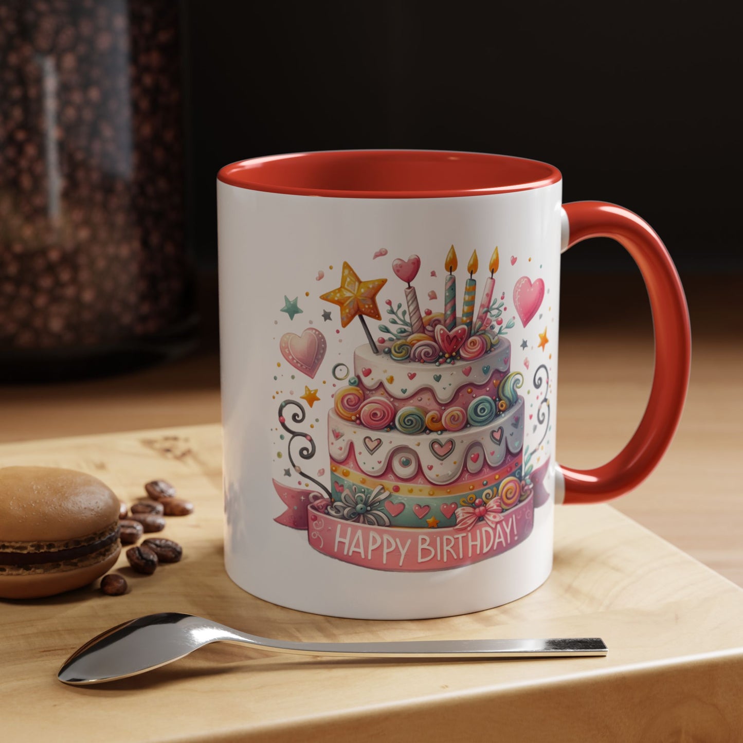 Birthday Mug - Happy Birthday Two Tiered Cake