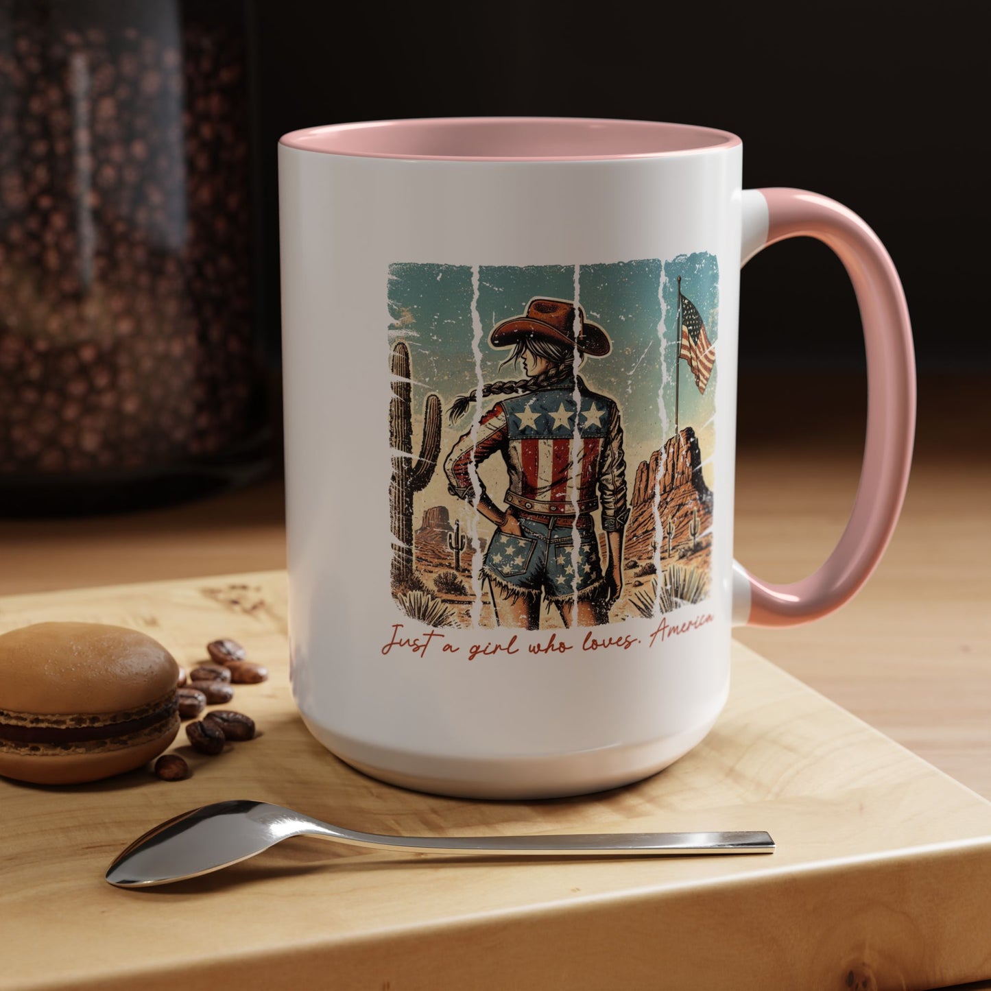 4th of July Mug - Just a Girl Who Loves America