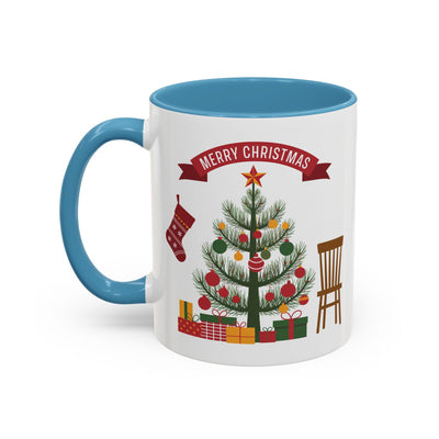 Christmas Mug - Merry Christmas Banner Tree Presents