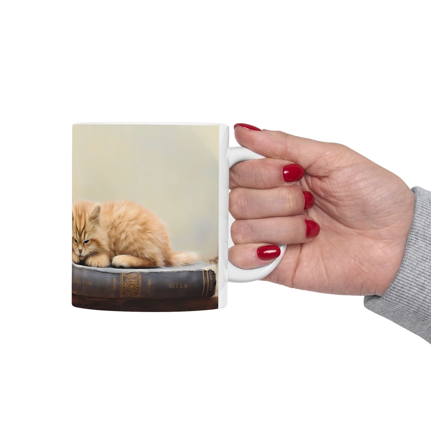 Artistic Mug - Felted Cat 3