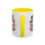 Christmas Mug - Happy Holidays and Merry Christmas Blue Green Yellow Red Text