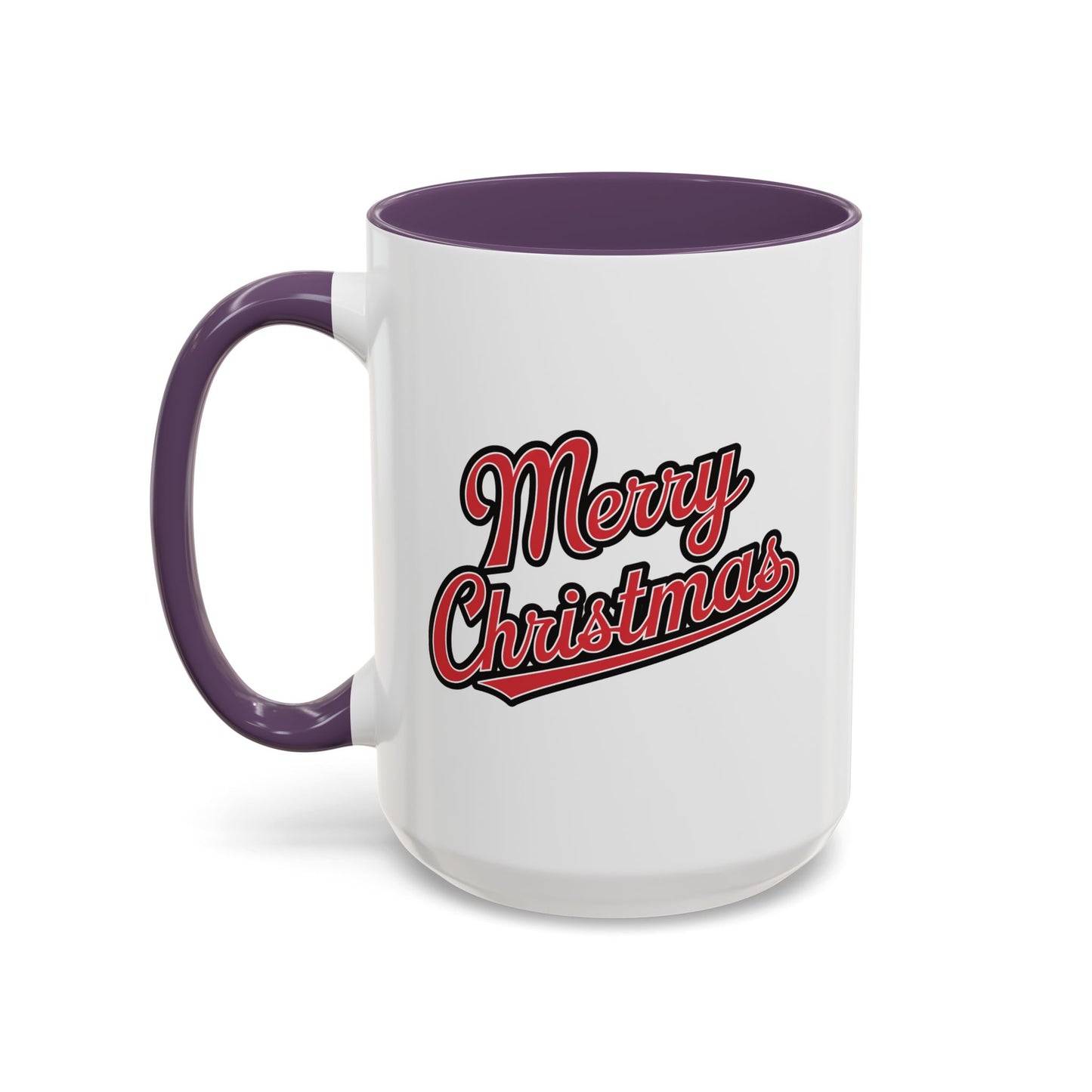 Christmas Mug - Merry Christmas Red & Black Baseball Text