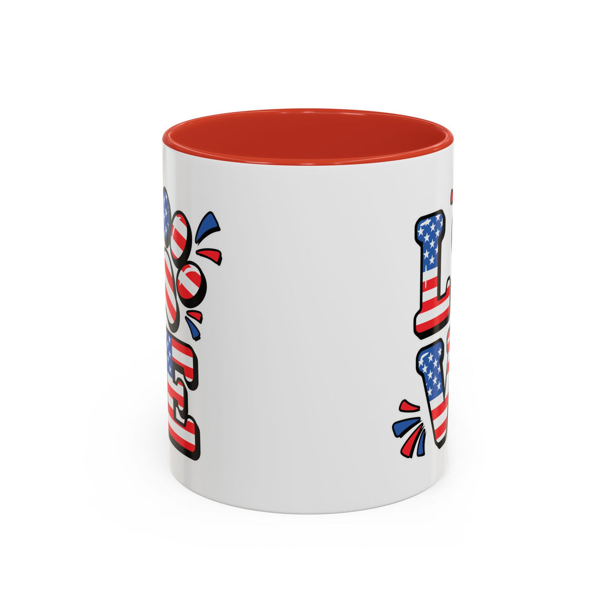 4th of July Mug - Animal Love USA Flag