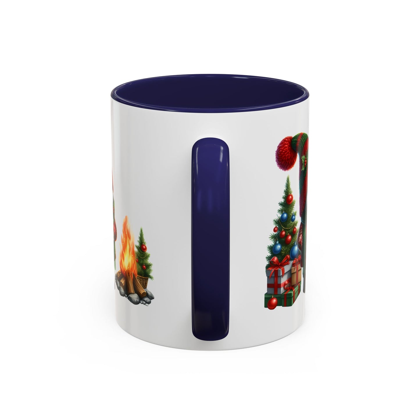 Christmas Mug - Gnome Presents and Fire