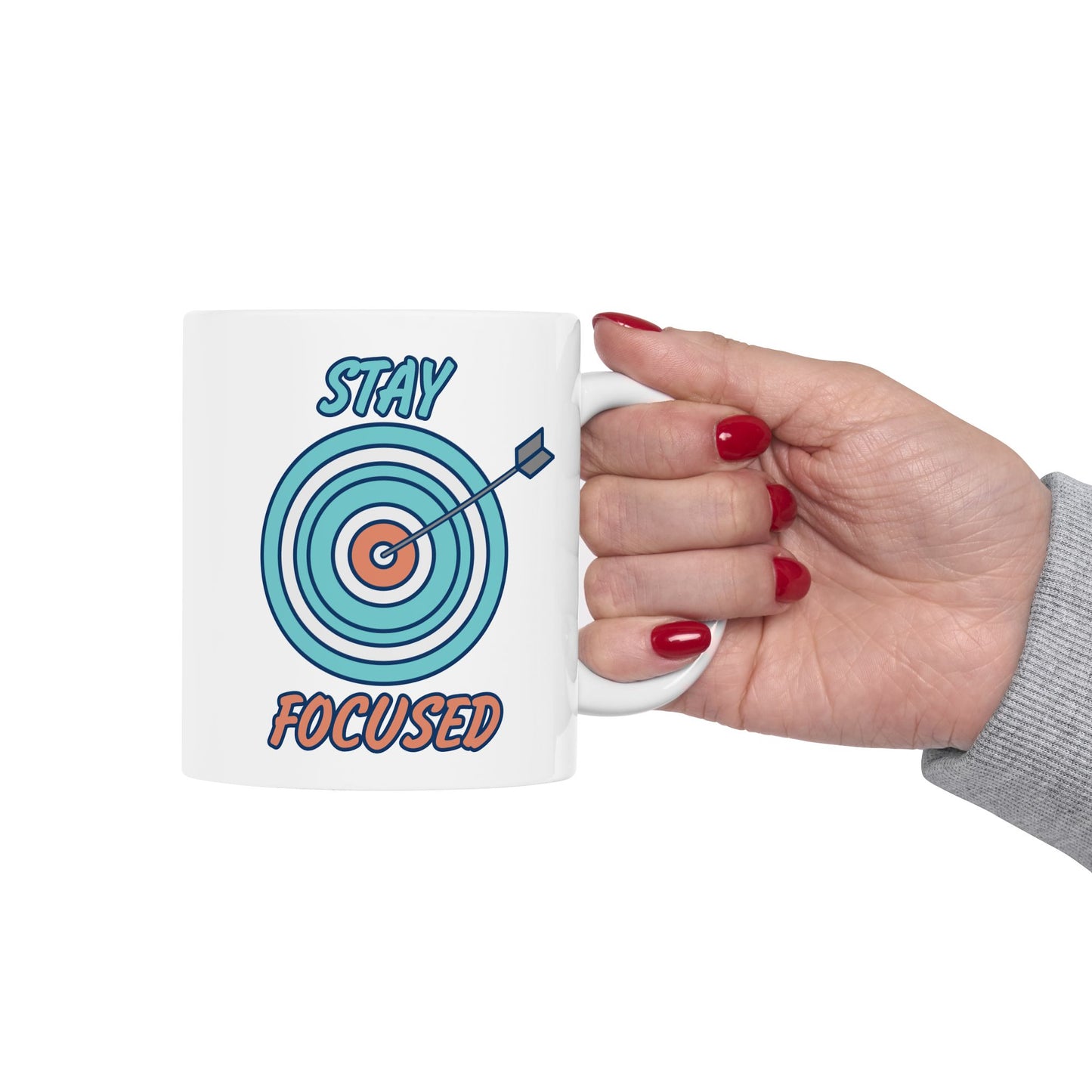 Motivation Mug - Stay Focused Arrow