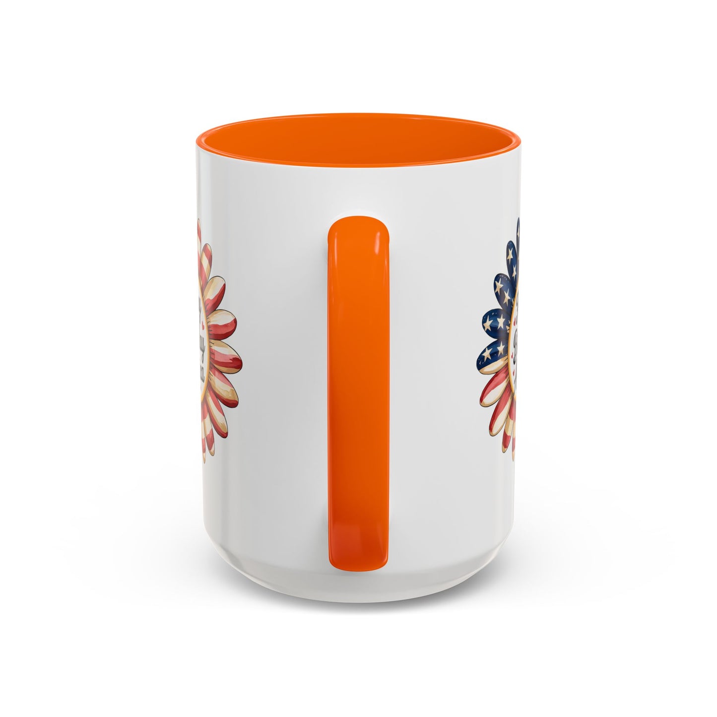 4th of July Mug - Happy Birthday America Sunflower