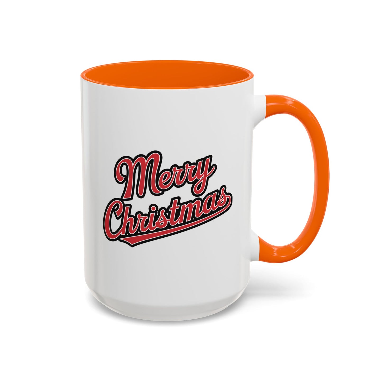 Christmas Mug - Merry Christmas Red & Black Baseball Text