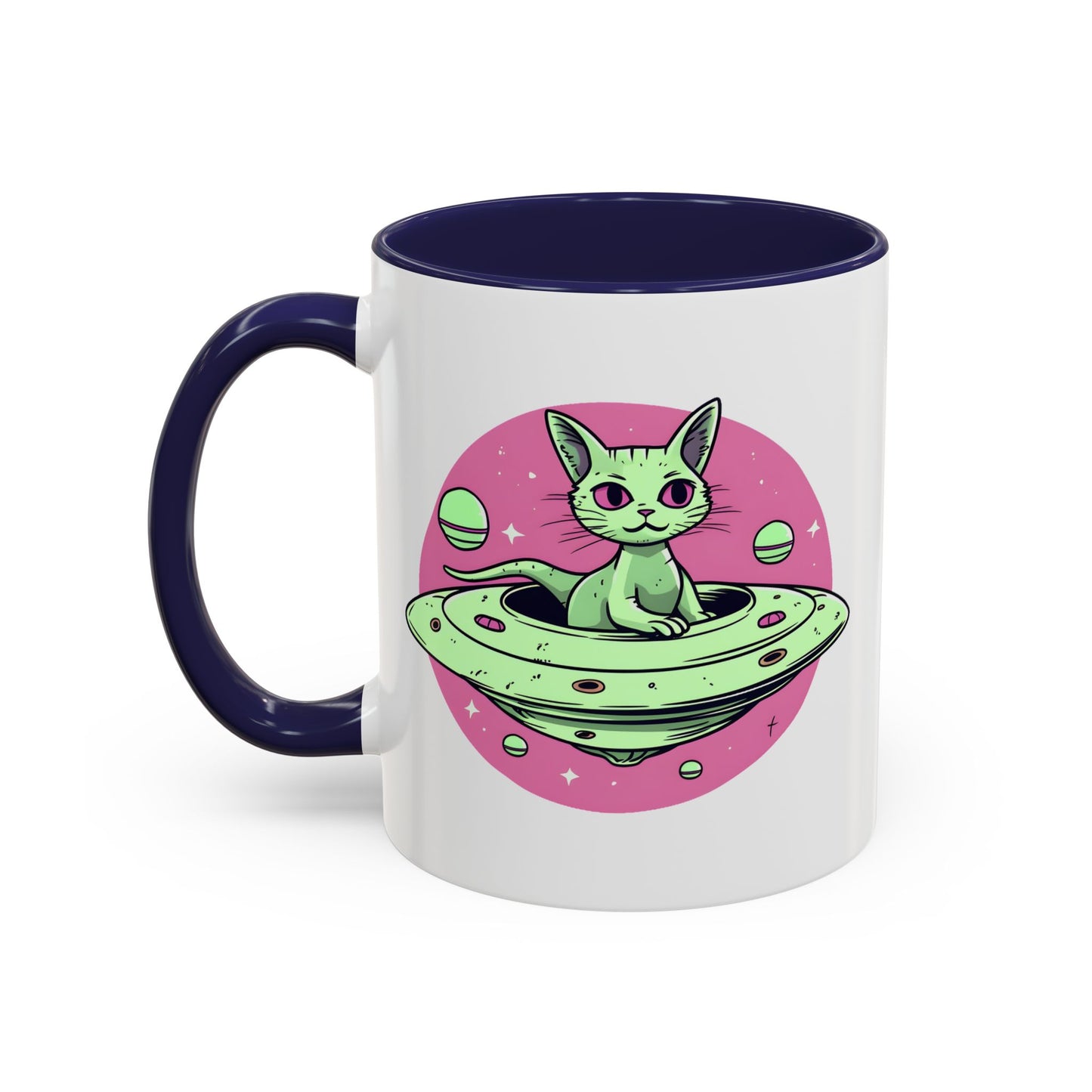 Alien Mug - Flying Saucer Cat
