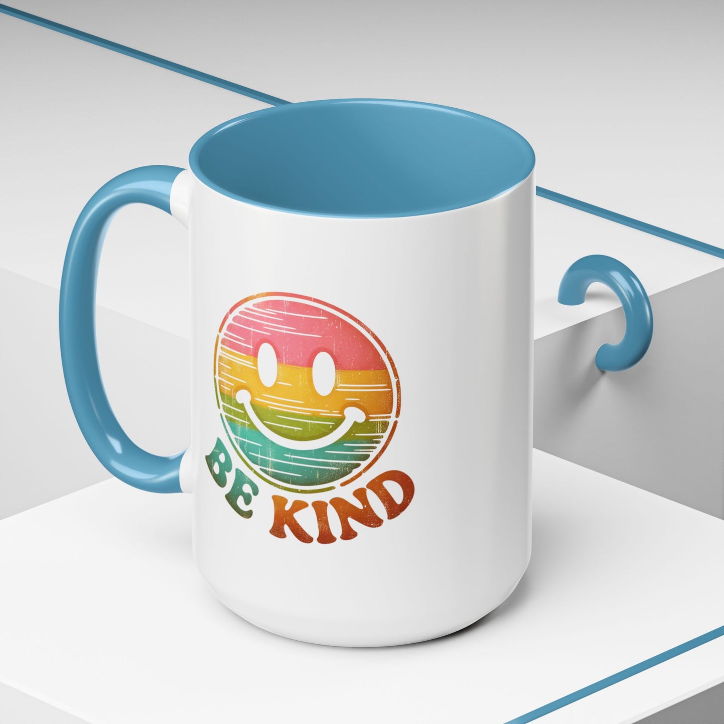 Motivation Mug - Retro Smiley Face Be Kind