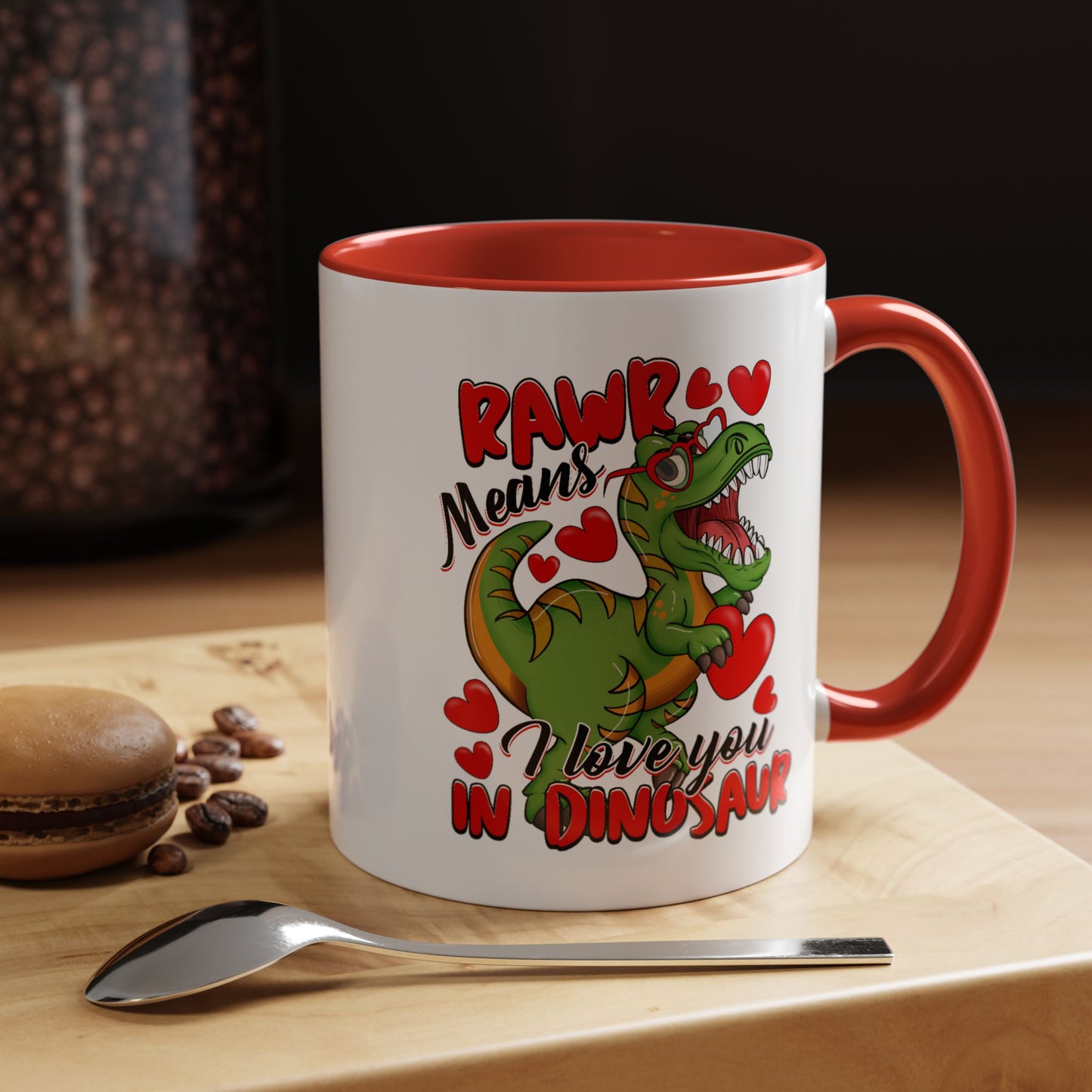Valentine's Day Mug - Rawr Means I Love You