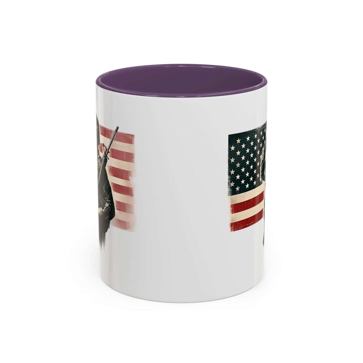4th of July Mug - Soldier American Flag