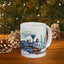 Christmas Mug - Snowy Landscape Train Wrap 3