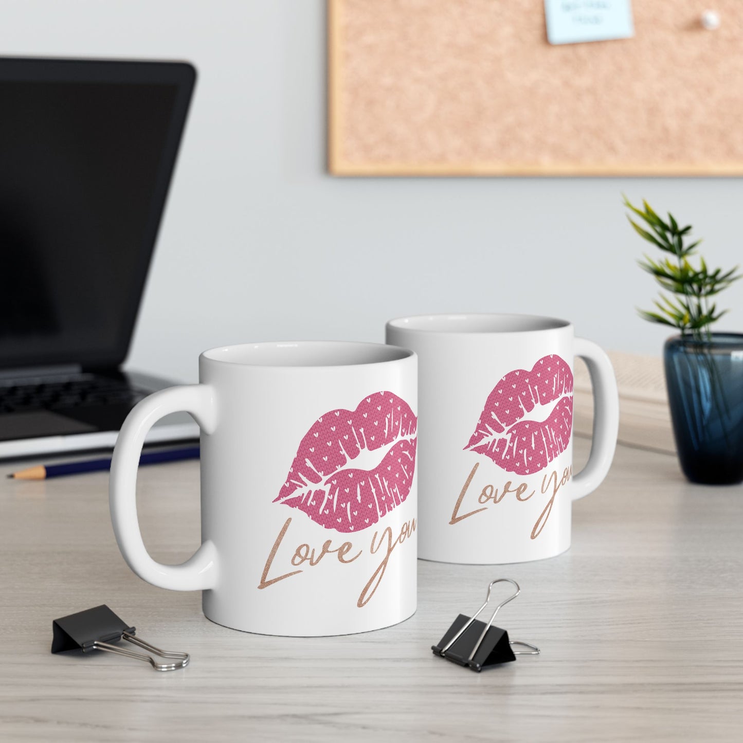 Anniversary Mug - Love You Lips Kiss