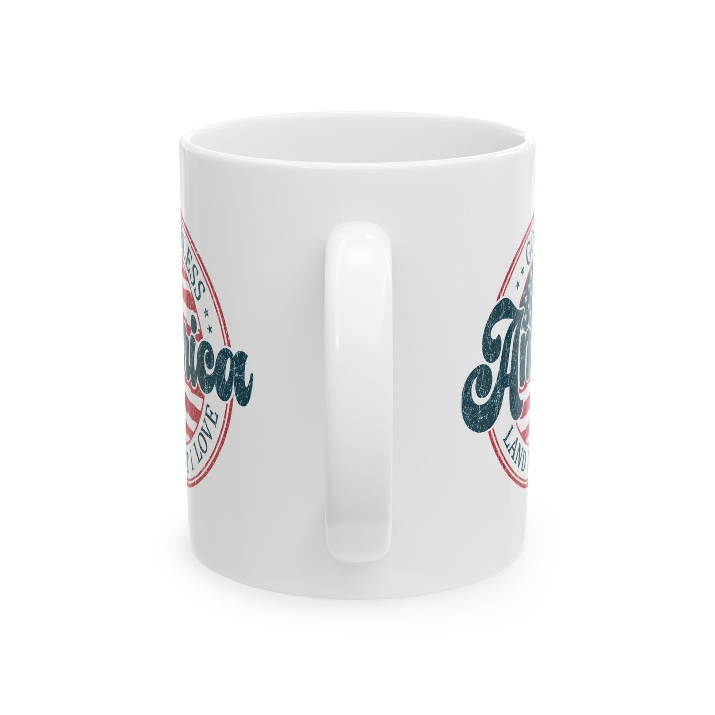 4th of July Mug - God Bless America Retro