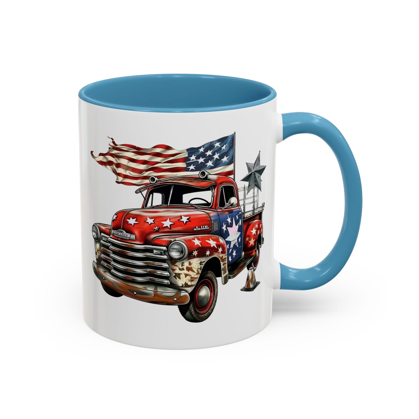 4th of July - Old Truck & Flag 4