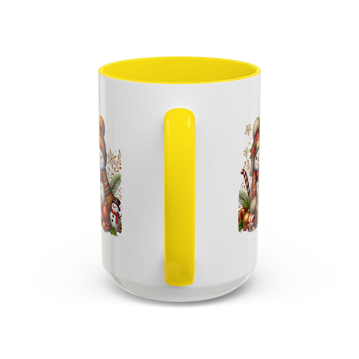 Christmas Mug - Gold Snowman Family