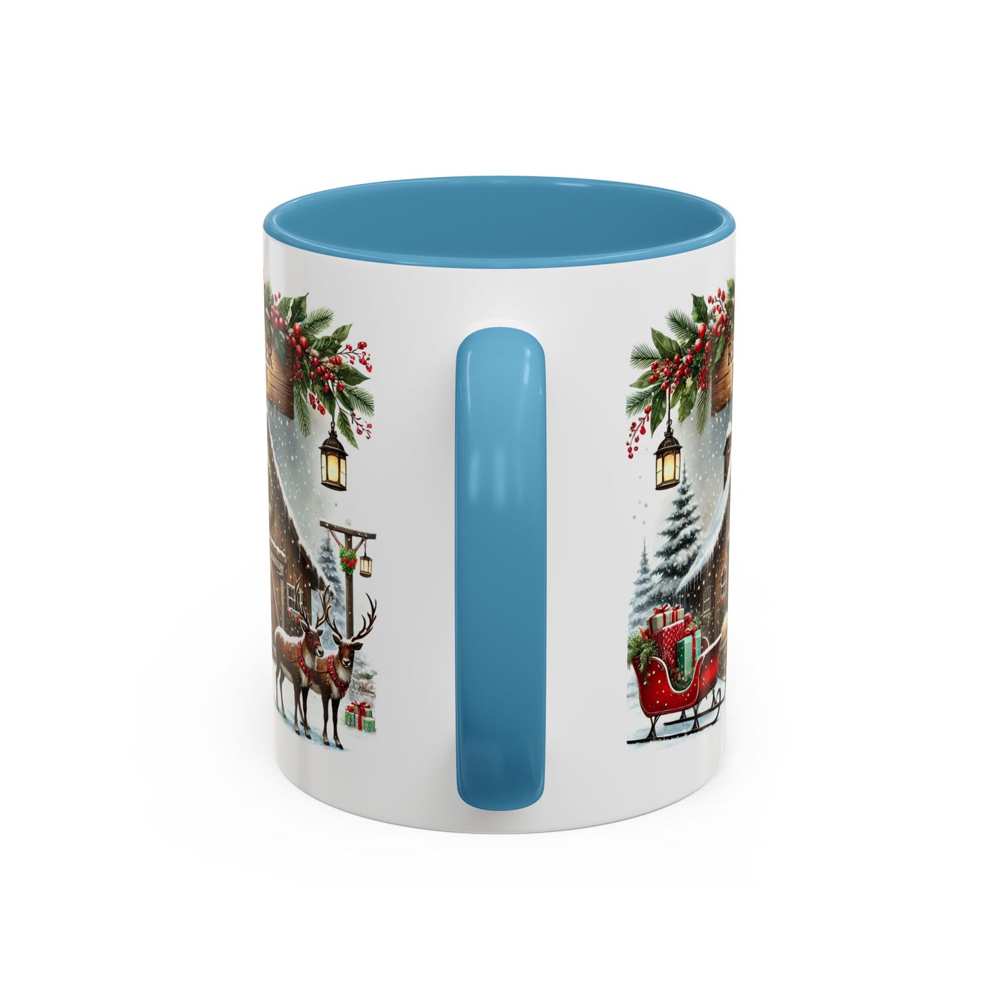 Christmas Mug - Reindeer Barn Sleigh Reindeer