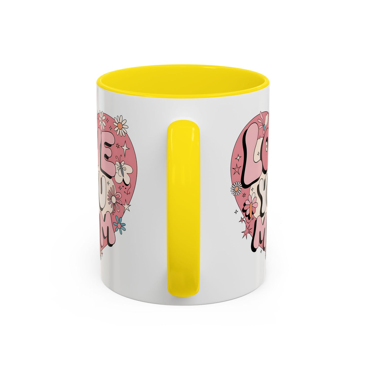 Mother's Day Mug - Love You Mom Retro Heart