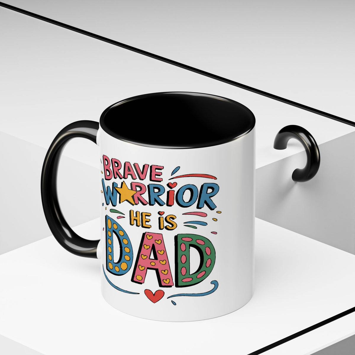 Father's Day Mug - Dad Brave Warrior