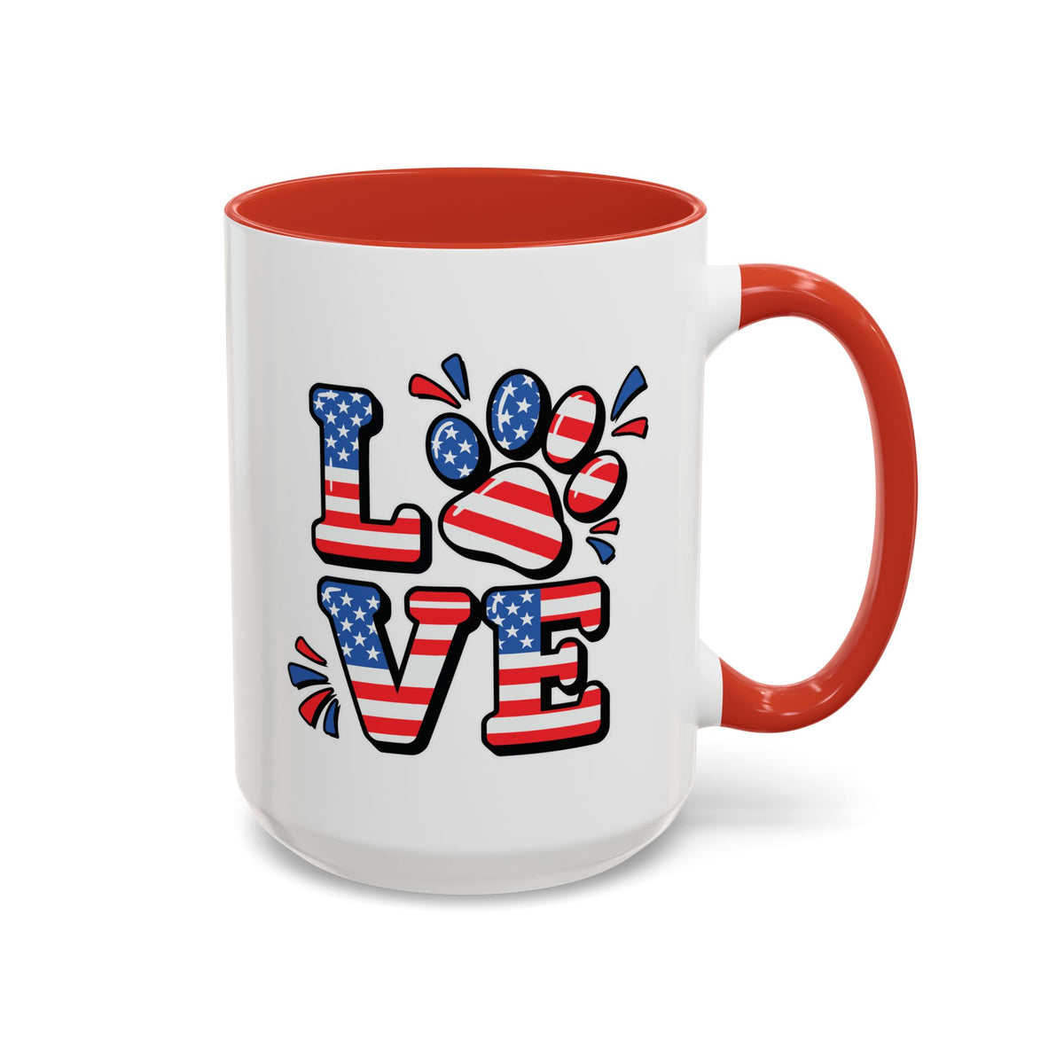 4th of July Mug - Animal Love USA Flag
