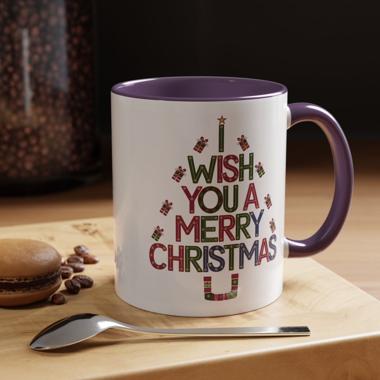 Christmas Mug - I Wish You a Merry Christmas Present Treee